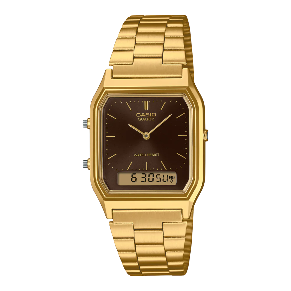 Men Casio Vintage AQ-230GG-9A 29.8mm Quartz Unisex Watch Price in Pakistan- Gharriwala 8 Men Casio Vintage AQ-230GG-9A 29.8mm Quartz Unisex Watch 8